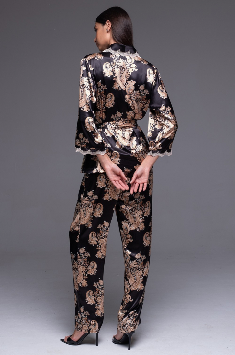 Пижама тройка Золотой Цветок Golden Flower Mia-Amore 3305