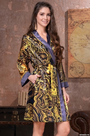Короткий халат Mia-Amore Армани Голд Armani Gold 3493